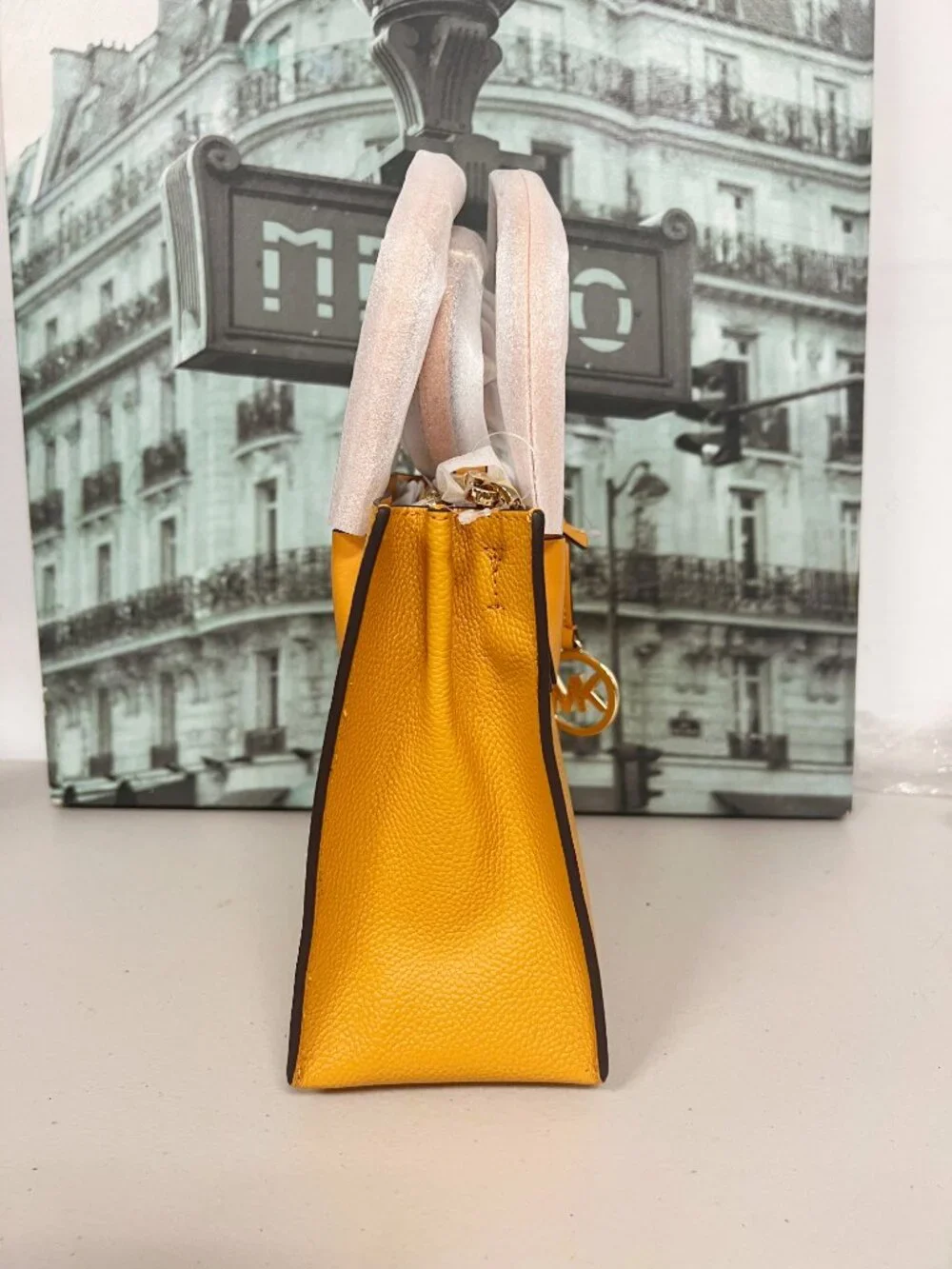 Michael Kors 35S1GM9M2L Mercier Women's Pebbled Leather Top Handle Shoulder Bag